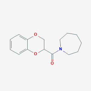 molecular formula C15H19NO3 B7467158 1-(2,3-Dihydro-1,4-benzodioxine-2-carbonyl)azepane 
