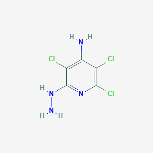 molecular formula C5H5Cl3N4 B7467165 2,3,5-Trichloro-6-hydrazinylpyridin-4-amine 
