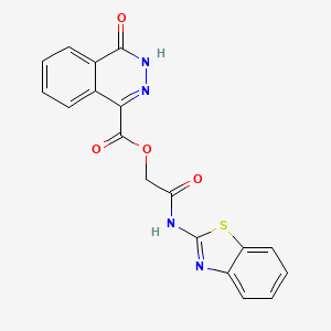 molecular formula C18H12N4O4S B7467174 [2-(1,3-benzothiazol-2-ylamino)-2-oxoethyl] 4-oxo-3H-phthalazine-1-carboxylate 