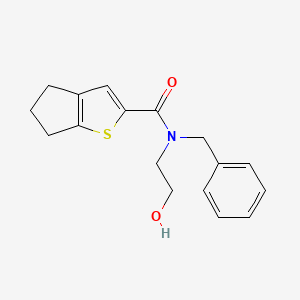 molecular formula C17H19NO2S B7467184 N-benzyl-N-(2-hydroxyethyl)-5,6-dihydro-4H-cyclopenta[b]thiophene-2-carboxamide 