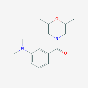 molecular formula C15H22N2O2 B7467187 [3-(Dimethylamino)phenyl]-(2,6-dimethylmorpholin-4-yl)methanone 