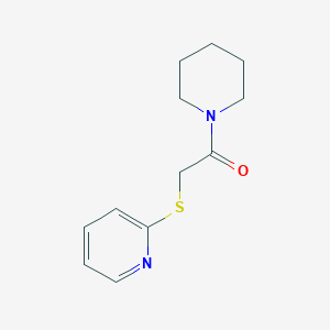 molecular formula C12H16N2OS B7467210 1-Piperidin-1-yl-2-pyridin-2-ylsulfanylethanone 