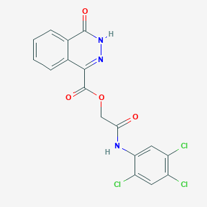 molecular formula C17H10Cl3N3O4 B7467214 [2-oxo-2-(2,4,5-trichloroanilino)ethyl] 4-oxo-3H-phthalazine-1-carboxylate 