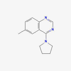 molecular formula C13H15N3 B7467237 6-Methyl-4-pyrrolidin-1-ylquinazoline 