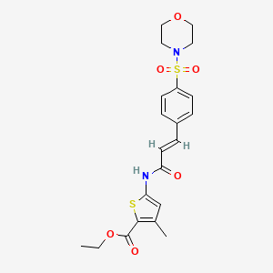 ethyl 3-methyl-5-[[(E)-3-(4-morpholin-4-ylsulfonylphenyl)prop-2-enoyl]amino]thiophene-2-carboxylate