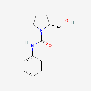 molecular formula C12H16N2O2 B7467268 (2R)-2-(hydroxymethyl)-N-phenylpyrrolidine-1-carboxamide 