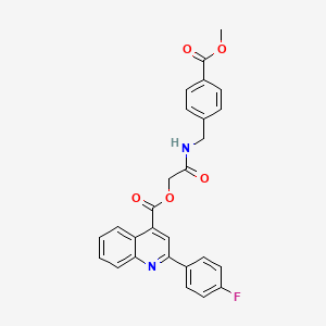 molecular formula C27H21FN2O5 B7467275 [2-[(4-Methoxycarbonylphenyl)methylamino]-2-oxoethyl] 2-(4-fluorophenyl)quinoline-4-carboxylate 