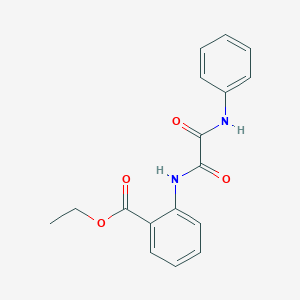 molecular formula C17H16N2O4 B7467292 Ethyl 2-[(2-anilino-2-oxoacetyl)amino]benzoate 