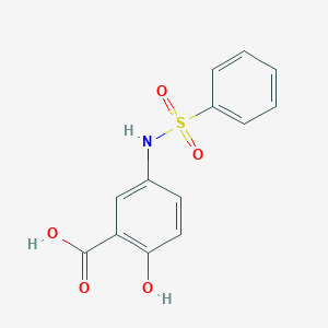 molecular formula C13H11NO5S B7467306 5-(Benzenesulfonamido)-2-hydroxybenzoic acid 