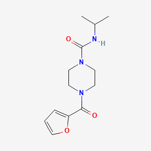 molecular formula C13H19N3O3 B7467318 4-(furan-2-carbonyl)-N-(propan-2-yl)piperazine-1-carboxamide 