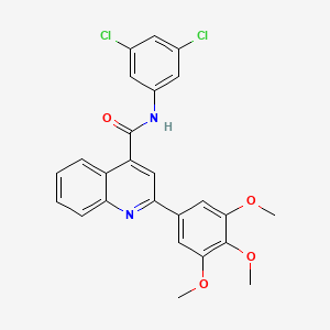 molecular formula C25H20Cl2N2O4 B7467325 N-(3,5-dichlorophenyl)-2-(3,4,5-trimethoxyphenyl)quinoline-4-carboxamide 