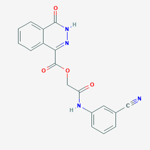 molecular formula C18H12N4O4 B7467339 [2-(3-cyanoanilino)-2-oxoethyl] 4-oxo-3H-phthalazine-1-carboxylate 