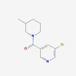 molecular formula C12H15BrN2O B7467350 3-Bromo-5-(3-methylpiperidine-1-carbonyl)pyridine 
