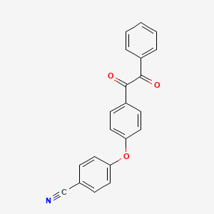 molecular formula C21H13NO3 B7467366 4-[4-(2-Oxo-2-phenylacetyl)phenoxy]benzonitrile 