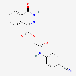 molecular formula C18H12N4O4 B7467384 [2-(4-cyanoanilino)-2-oxoethyl] 4-oxo-3H-phthalazine-1-carboxylate 