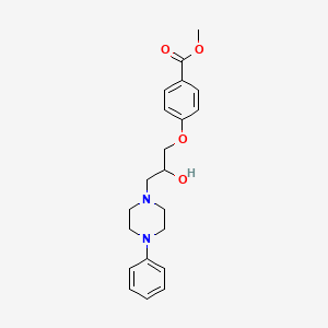 molecular formula C21H26N2O4 B7467392 Methyl 4-[2-hydroxy-3-(4-phenylpiperazin-1-yl)propoxy]benzoate 
