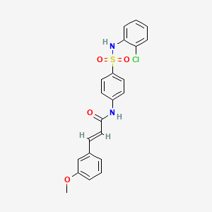 molecular formula C22H19ClN2O4S B7467393 (E)-N-[4-[(2-chlorophenyl)sulfamoyl]phenyl]-3-(3-methoxyphenyl)prop-2-enamide 