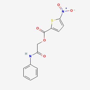 molecular formula C13H10N2O5S B7467400 (2-Anilino-2-oxoethyl) 5-nitrothiophene-2-carboxylate 