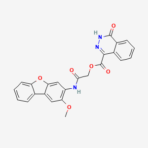 [2-[(2-methoxydibenzofuran-3-yl)amino]-2-oxoethyl] 4-oxo-3H-phthalazine-1-carboxylate