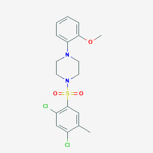 molecular formula C18H20Cl2N2O3S B7467448 1-(2,4-Dichloro-5-methylbenzenesulfonyl)-4-(2-methoxyphenyl)piperazine 