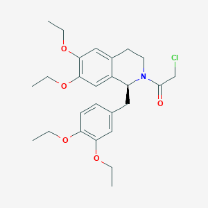 molecular formula C26H34ClNO5 B7467469 2-chloro-1-[(1S)-1-[(3,4-diethoxyphenyl)methyl]-6,7-diethoxy-3,4-dihydro-1H-isoquinolin-2-yl]ethanone 