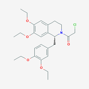 molecular formula C26H34ClNO5 B7467478 2-chloro-1-[(1R)-1-[(3,4-diethoxyphenyl)methyl]-6,7-diethoxy-3,4-dihydro-1H-isoquinolin-2-yl]ethanone 