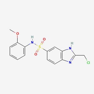 molecular formula C15H14ClN3O3S B7467483 2-(chloromethyl)-N-(2-methoxyphenyl)-3H-benzimidazole-5-sulfonamide 