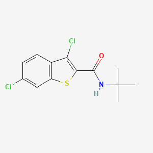 molecular formula C13H13Cl2NOS B7467528 N-tert-butyl-3,6-dichloro-1-benzo[b]thiophene-2-carboxamide 