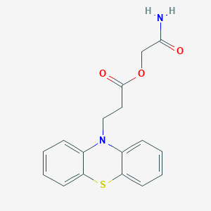 molecular formula C17H16N2O3S B7467554 (2-Amino-2-oxoethyl) 3-phenothiazin-10-ylpropanoate 