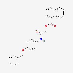 molecular formula C26H21NO4 B7467560 [2-Oxo-2-(4-phenylmethoxyanilino)ethyl] naphthalene-1-carboxylate 