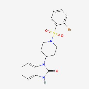 molecular formula C18H18BrN3O3S B7467566 3-[1-(2-bromophenyl)sulfonylpiperidin-4-yl]-1H-benzimidazol-2-one 