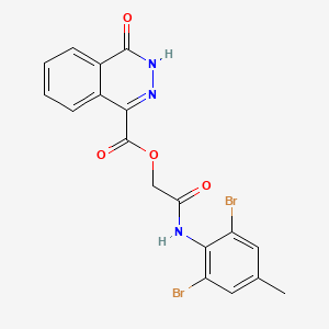 molecular formula C18H13Br2N3O4 B7467568 [2-(2,6-dibromo-4-methylanilino)-2-oxoethyl] 4-oxo-3H-phthalazine-1-carboxylate 