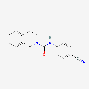molecular formula C17H15N3O B7467571 N-(4-cyanophenyl)-3,4-dihydroisoquinoline-2(1H)-carboxamide 