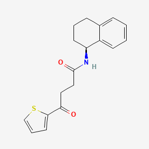 molecular formula C18H19NO2S B7467618 4-oxo-N-[(1S)-1,2,3,4-tetrahydronaphthalen-1-yl]-4-thiophen-2-ylbutanamide 