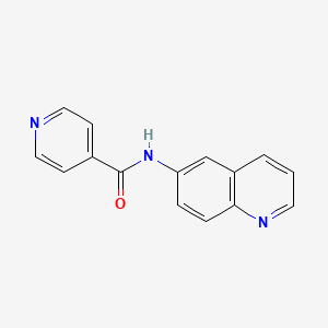 molecular formula C15H11N3O B7467629 N-(quinolin-6-yl)pyridine-4-carboxamide 