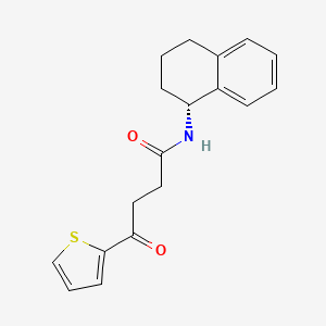 molecular formula C18H19NO2S B7467632 4-oxo-N-[(1R)-1,2,3,4-tetrahydronaphthalen-1-yl]-4-thiophen-2-ylbutanamide 