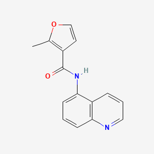 molecular formula C15H12N2O2 B7467633 2-methyl-N-(quinolin-5-yl)furan-3-carboxamide 