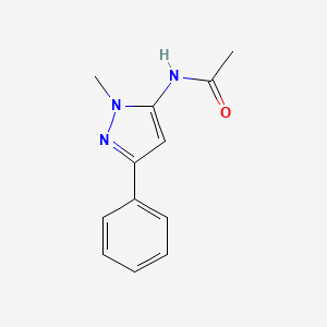 molecular formula C12H13N3O B7467641 N-(1-methyl-3-phenyl-1H-pyrazol-5-yl)acetamide 