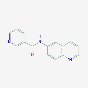 molecular formula C15H11N3O B7467646 N-(quinolin-6-yl)pyridine-3-carboxamide 
