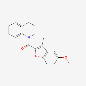molecular formula C21H21NO3 B7467654 3,4-dihydro-2H-quinolin-1-yl-(5-ethoxy-3-methyl-1-benzofuran-2-yl)methanone 