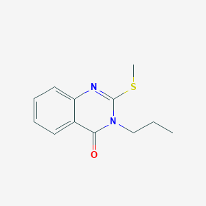 molecular formula C12H14N2OS B7467674 2-Methylsulfanyl-3-propylquinazolin-4-one 