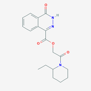 molecular formula C18H21N3O4 B7467686 [2-(2-ethylpiperidin-1-yl)-2-oxoethyl] 4-oxo-3H-phthalazine-1-carboxylate 