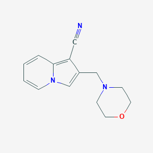 molecular formula C14H15N3O B7467692 2-(Morpholinomethyl)indolizine-1-carbonitrile 