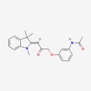 N-[3-[(3Z)-2-oxo-3-(1,3,3-trimethylindol-2-ylidene)propoxy]phenyl]acetamide