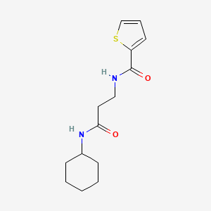 molecular formula C14H20N2O2S B7467746 N-[3-(cyclohexylamino)-3-oxopropyl]thiophene-2-carboxamide 