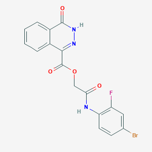 molecular formula C17H11BrFN3O4 B7467784 [2-(4-bromo-2-fluoroanilino)-2-oxoethyl] 4-oxo-3H-phthalazine-1-carboxylate 