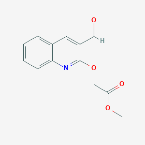molecular formula C13H11NO4 B7467794 Methyl 2-(3-formylquinolin-2-yl)oxyacetate 