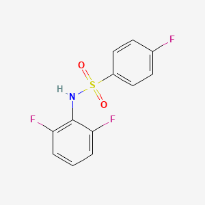 molecular formula C12H8F3NO2S B7467806 N-(2,6-difluorophenyl)-4-fluorobenzenesulfonamide 