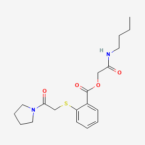 molecular formula C19H26N2O4S B7467833 [2-(Butylamino)-2-oxoethyl] 2-(2-oxo-2-pyrrolidin-1-ylethyl)sulfanylbenzoate 