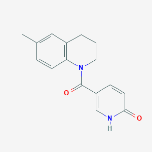 molecular formula C16H16N2O2 B7467840 5-(6-methyl-3,4-dihydro-2H-quinoline-1-carbonyl)-1H-pyridin-2-one 
